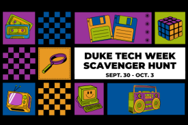 Duke Tech Week scavenger hunt graphic